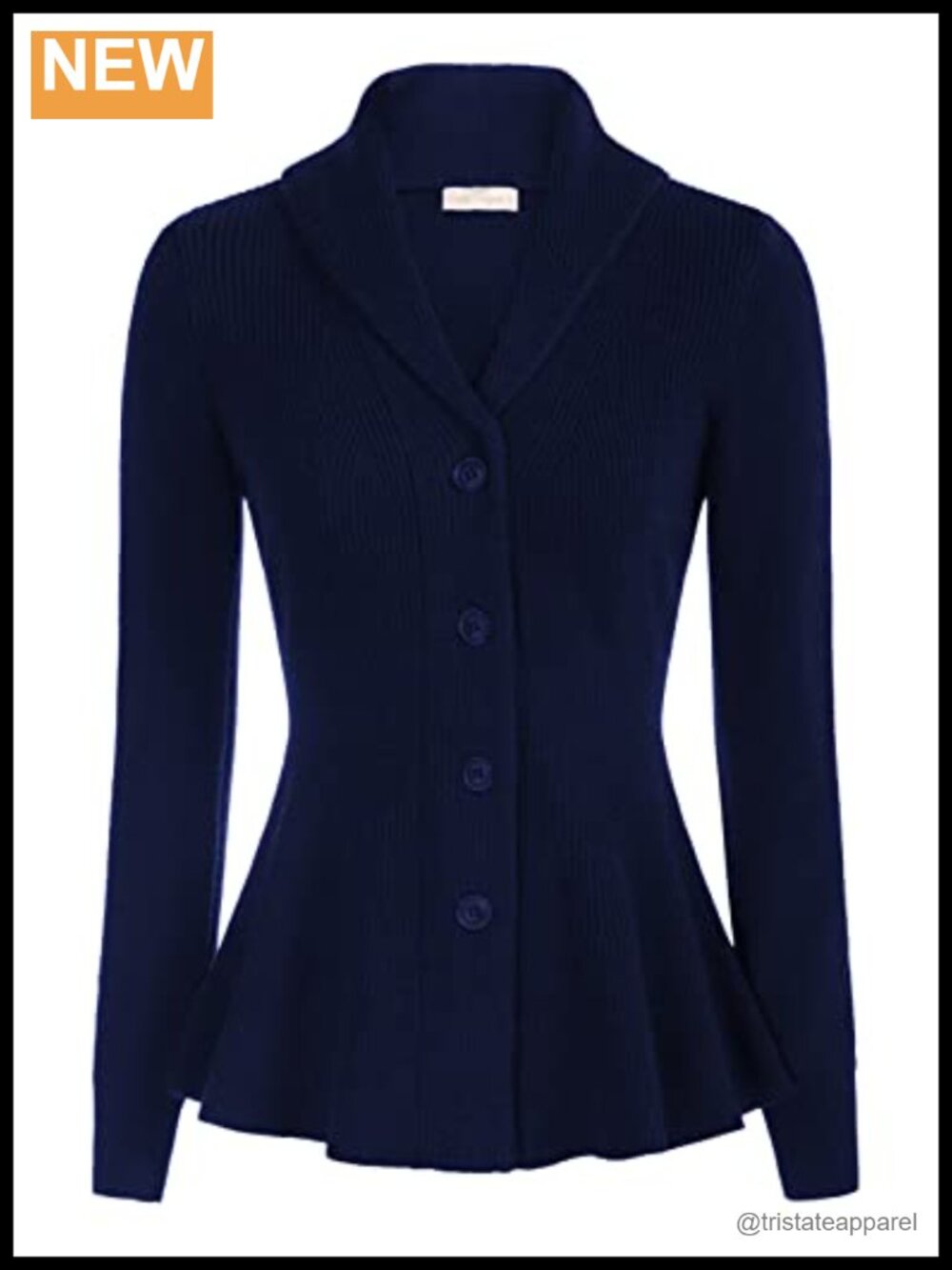 Vintage Shawl Lapel Cardigan Sweater Button Down Outwear Coat